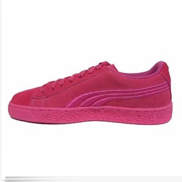 Puma Suede Classic Badge JR Big Kids Pink Size 6 - Picture 4 of 8